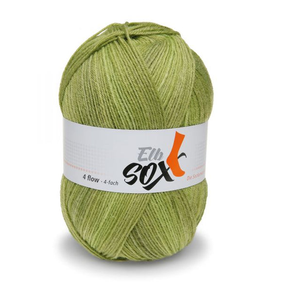 ggh Elbsox 4 flow color 003, green dégradé, sock knitting yarn, 4ply, 100g - I Wool Knit