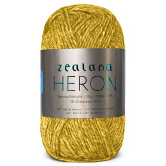 Zealana Heron Worsted 12, Honey, Possum-Merino, 10ply, 50g - I Wool Knit