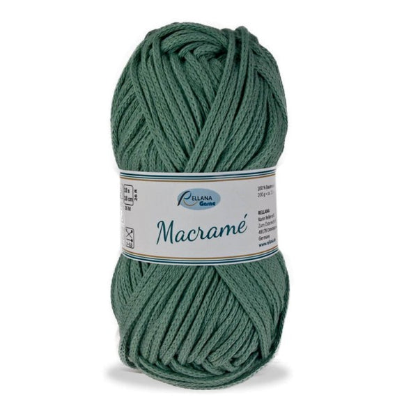 Rellana Macramé 051 olive, bulky cotton cord, 200g - I Wool Knit