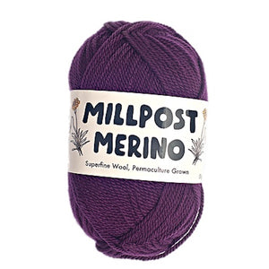Millpost Merino, Plum, 4ply, 50g - I Wool Knit