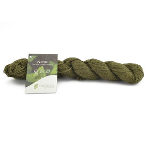 Pascuali Nepal 009 kiwi. Cotton, linen and nettle, 50g - I Wool Knit