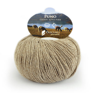 Pascuali Puno 026 walnut, organic cotton & Alpaca, 4ply, 50g - I Wool Knit