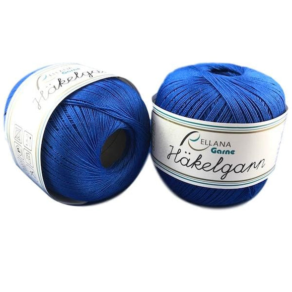 Rellana Häkelgarn 022 Blue, Cotton Crochet Yarn - I Wool Knit