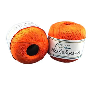 Rellana Häkelgarn 024 Orange, Cotton Crochet Yarn - I Wool Knit