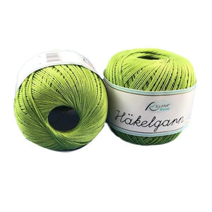 Rellana Häkelgarn 032 Apple Green, Cotton Crochet Yarn - I Wool Knit