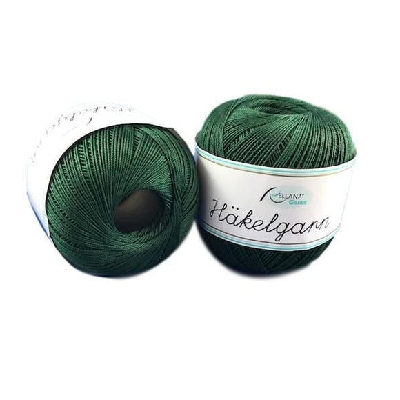 Rellana Häkelgarn 038 Green, Cotton Crochet Yarn - I Wool Knit
