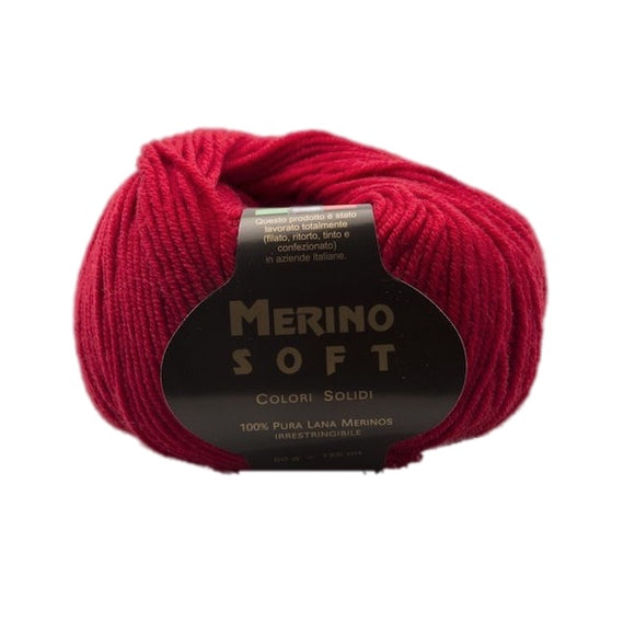 Rial Filati Merino Soft 118, Scarlet, 8ply, 50g - I Wool Knit