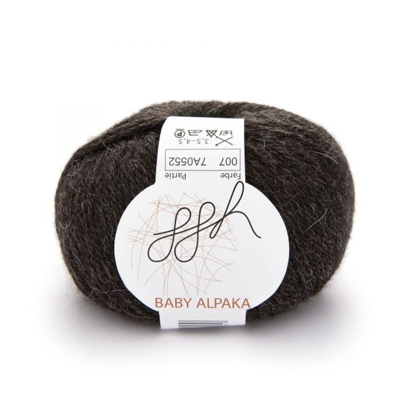 ggh Baby Alpaca Natur 007, mottled anthracite, 50g - I Wool Knit