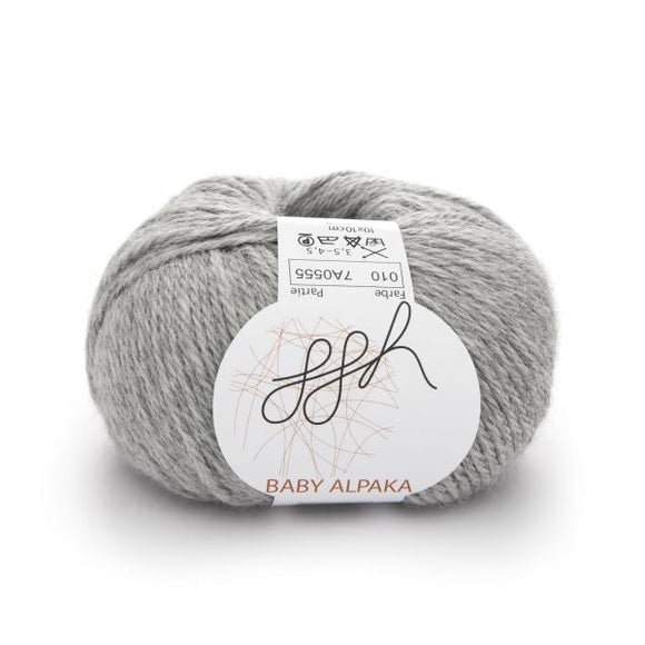 ggh Baby Alpaca Natur 010, mottled light grey, 50g - I Wool Knit