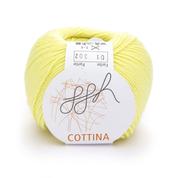 ggh Cottina 001 yellow, 100% cotton, 8ply, 50g - I Wool Knit
