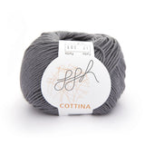 ggh Cottina 017 grey, 100% cotton, 8ply, 50g - I Wool Knit