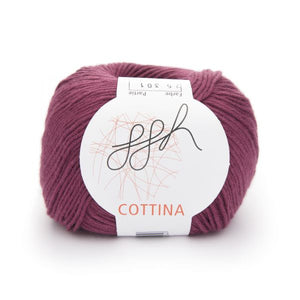 ggh Cottina 025 burgundy red, 100% cotton, 8ply, 50g - I Wool Knit