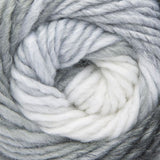 ggh Joker 001, black-grey-white, variegated bulky wool blend, 12ply, 50g - I Wool Knit