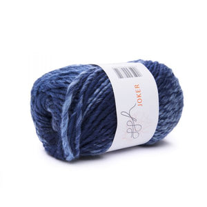 ggh Joker 022, Navy - Denim, variegated bulky wool blend, 50g - I Wool Knit