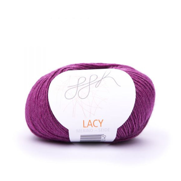 ggh Lacy 016 amethyst, Merino and silk knitting yarn, 25g - I Wool Knit