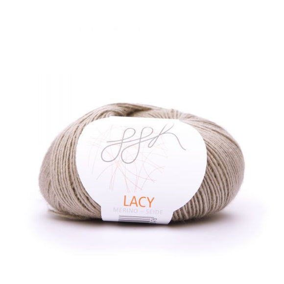 ggh Lacy 019 beige, Merino and silk knitting yarn, 25g - I Wool Knit