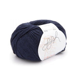 ggh Linova 011, navy, cotton-linen knitting yarn, 50g - I Wool Knit