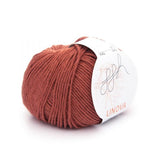 ggh Linova 023, burnt ocher, cotton-linen knitting yarn, 50g - I Wool Knit