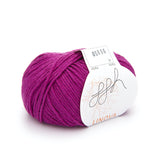 ggh Linova 042, dark magenta, cotton-linen knitting yarn, 50g - I Wool Knit