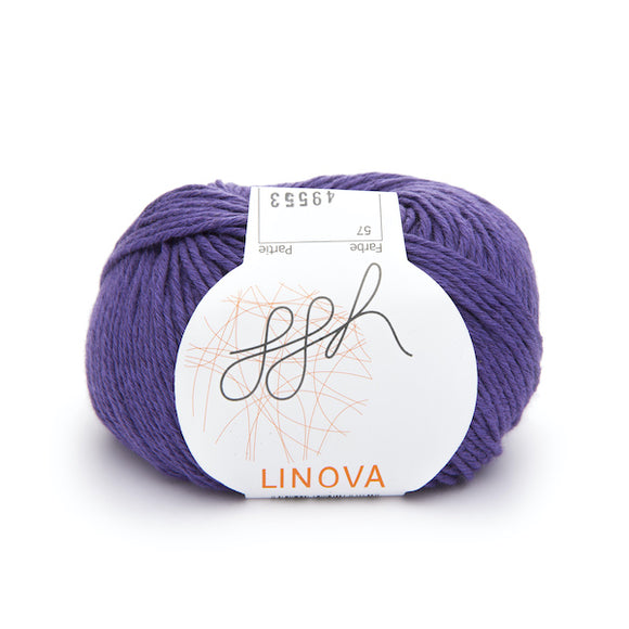 ggh Linova 057, light purple, cotton-linen knitting yarn, 50g - I Wool Knit