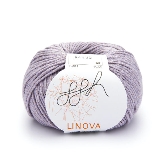 ggh Linova 069, lilac, cotton-linen knitting yarn, 50g - I Wool Knit
