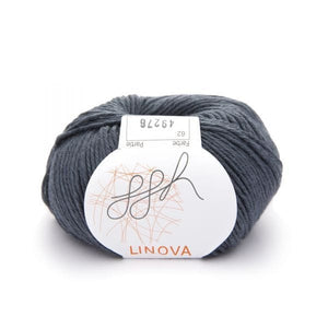 ggh Linova 062, slate grey, cotton-linen knitting yarn, 50g - I Wool Knit