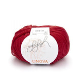 ggh Linova 006, red, cotton knitting yarn with linen, 50g - I Wool Knit