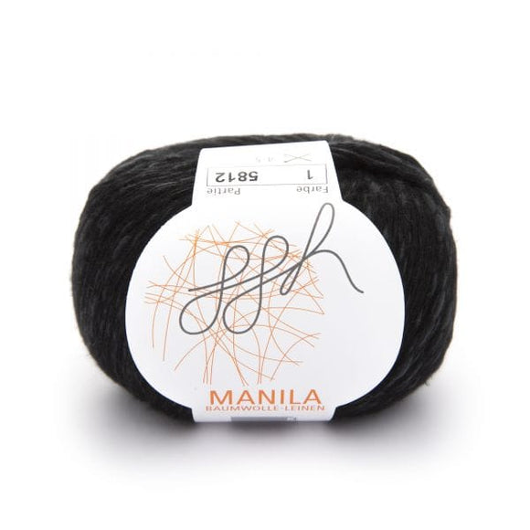 ggh Manila 001, black, Cotton, Linen & Viscose blend, 50g, - I Wool Knit