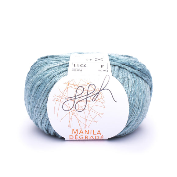 ggh Manila Dégradé 004, Mint-Ice Blue, Cotton, Linen & Viscose blend, 50g, - I Wool Knit