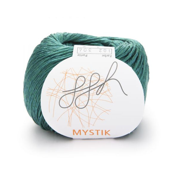 ggh Mystik 102 smaragd green, cotton & viscose, 50g - I Wool Knit