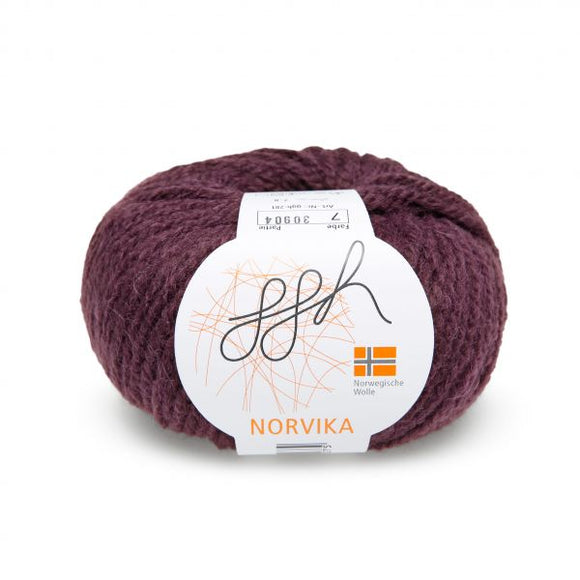 ggh Norvika 007, eggplant, bulky, 50g - I Wool Knit