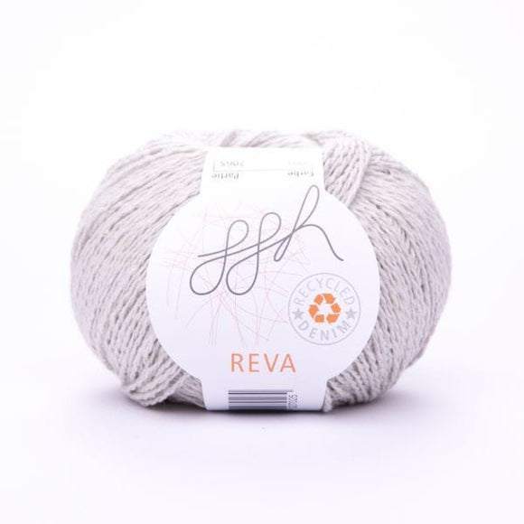 ggh Reva 001 Putty, Recycled Denim Cotton Yarn, 50g - I Wool Knit