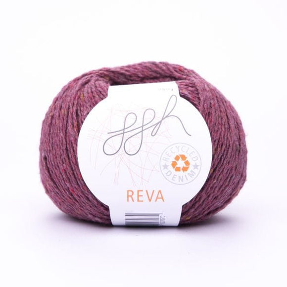 ggh Reva 006 Bordeaux, Recycled Denim Cotton Yarn, 50g - I Wool Knit