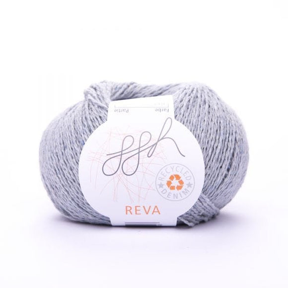 ggh Reva 013 Light Grey, Recycled Denim Cotton Yarn, 50g - I Wool Knit