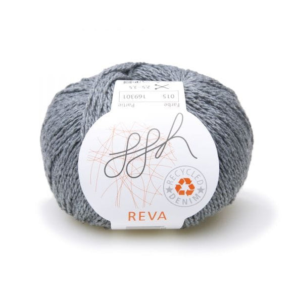ggh Reva 015 Stonewashed, Recycled Denim Cotton Yarn, 50g - I Wool Knit