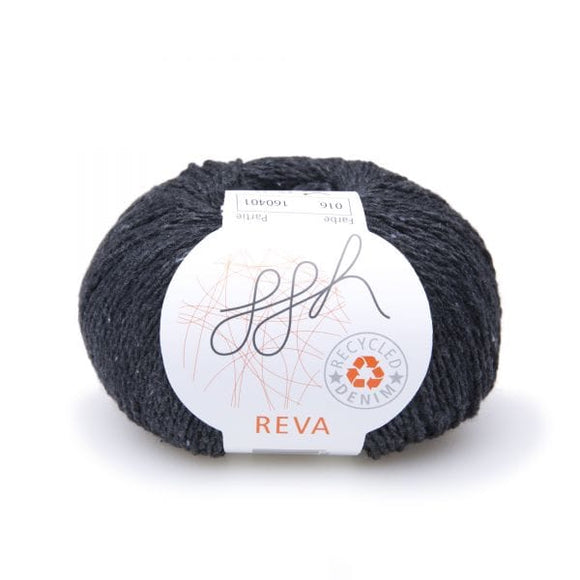 ggh Reva 016 Anthracite, Recycled Denim Cotton Yarn, 50g - I Wool Knit