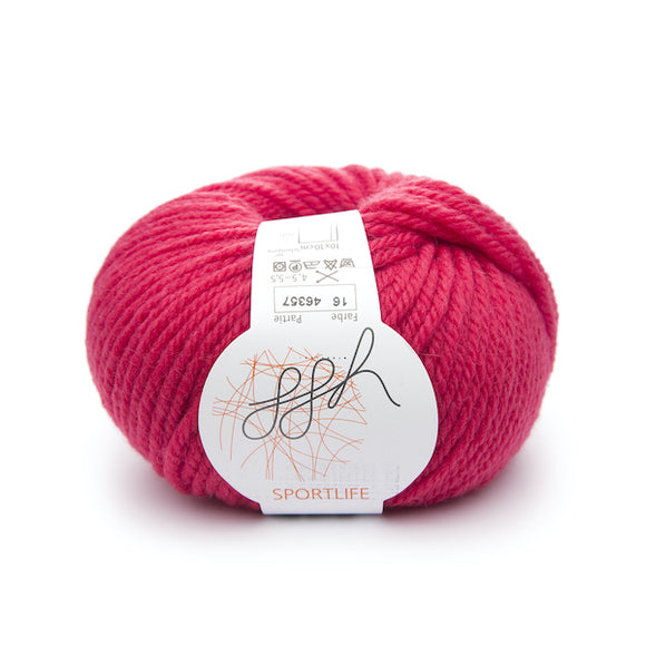 ggh Sportlife 016 bright red, superwash wool, 10ply, 50g - I Wool Knit