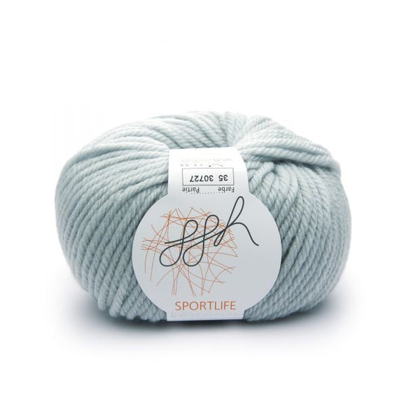 ggh Sportlife 035 frost grey, superwash wool, 10ply, 50g - I Wool Knit