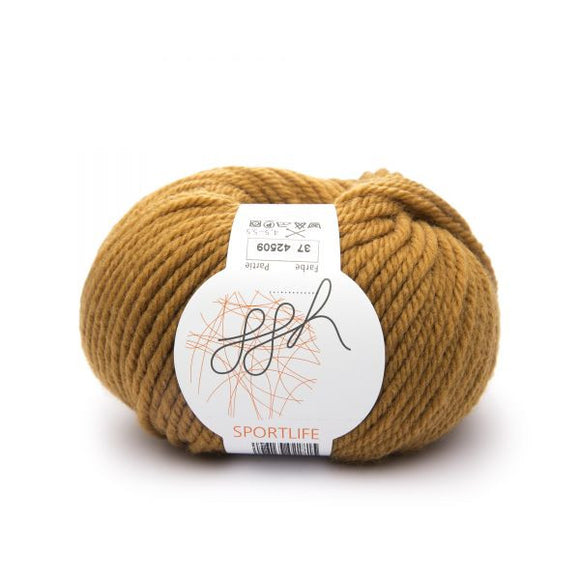 ggh Sportlife 037 curry, superwash wool, 10ply, 50g - I Wool Knit