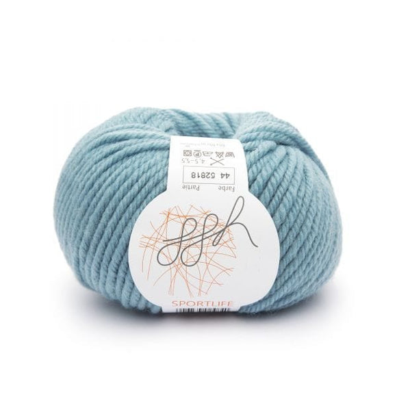 ggh Sportlife 044 Arctic Blue, superwash wool, 10ply, 50g - I Wool Knit