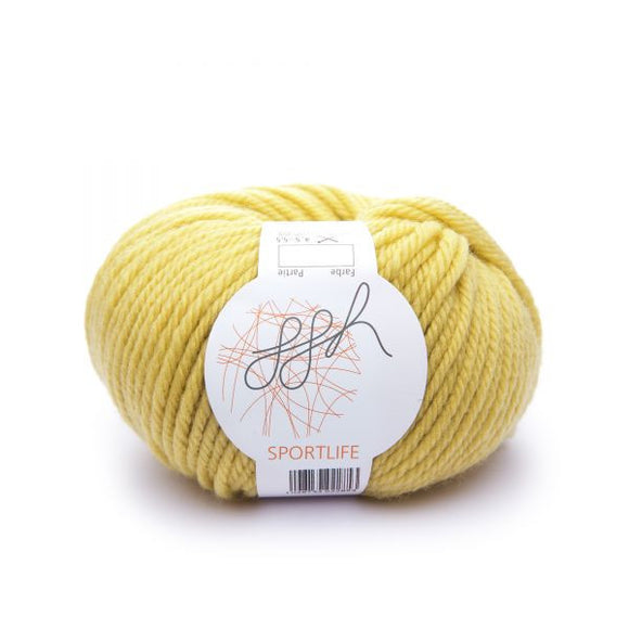 ggh Sportlife 048 mustard yellow, superwash wool, 10ply, 50g - I Wool Knit