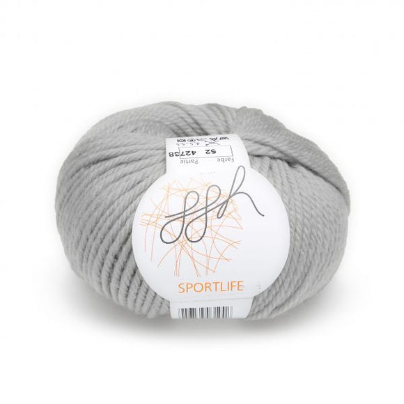 ggh Sportlife 052 light grey, superwash wool, 10ply, 50g - I Wool Knit