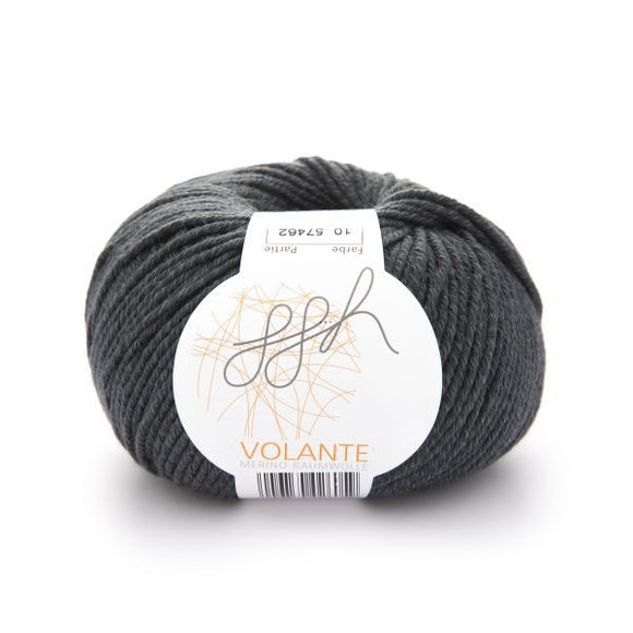 ggh Volante 010 slate grey, Merino with cotton, 50g - I Wool Knit