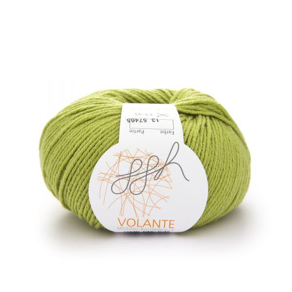 ggh Volante 013 apple green, Merino with cotton, 50g - I Wool Knit