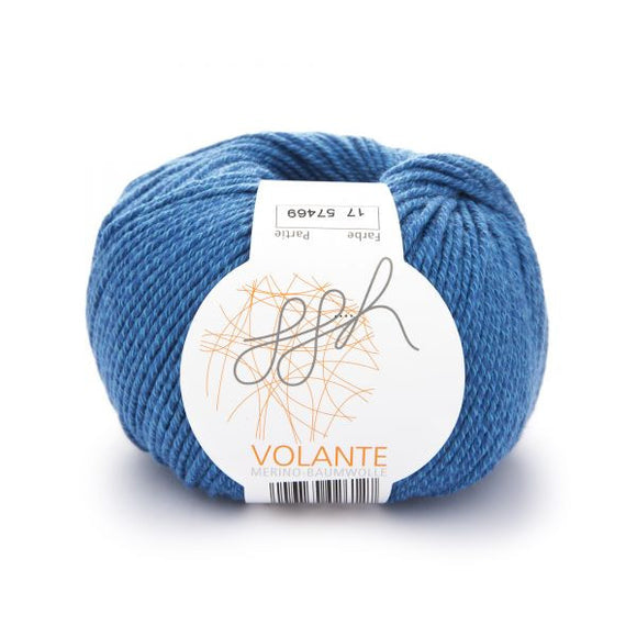 ggh Volante 017 cornflower blue, Merino with cotton, 50g - I Wool Knit