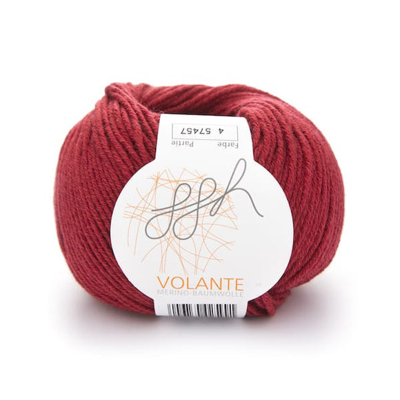 ggh Volante 004, cardinal red, Merino with cotton, 50g - I Wool Knit