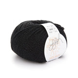 ggh Volante 011, black, Merino with cotton, 50g - I Wool Knit
