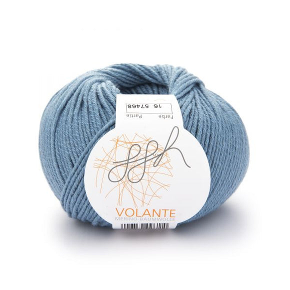 ggh Volante 016,  ice blue, Merino with cotton, 50g - I Wool Knit