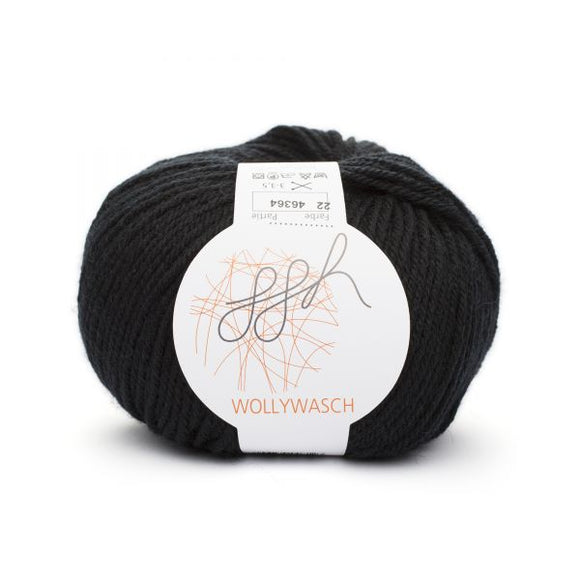 ggh Wollywasch 022, black, 8ply, 50g - I Wool Knit